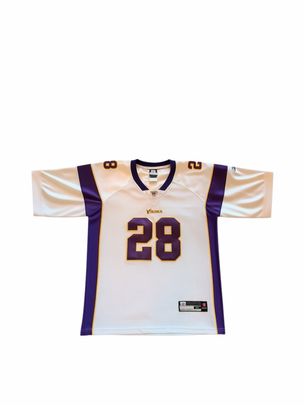 Reebok NFL Minnesota Vikings Adrian Peterson #28 Jersey Youth XL White Purple